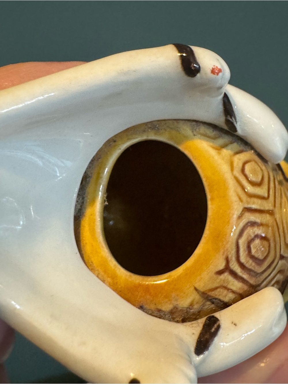 Vintage NORCREST Small Rabbit Hare on Turtle Tortoise Ceramic anthropomorphic - Picture 10 of 11